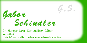 gabor schindler business card