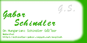 gabor schindler business card